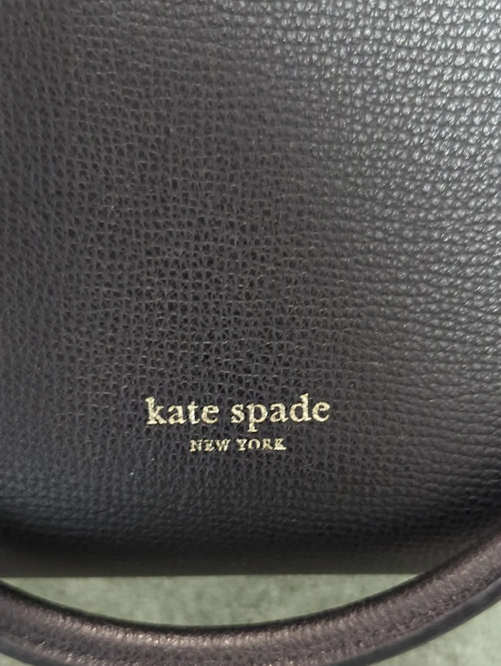 kate spade Black Leather Shoulder Bag with Gold-Tone Hardware